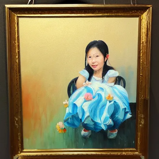 Image similar to oil painting ¥¥¥¥ kaikai kiki