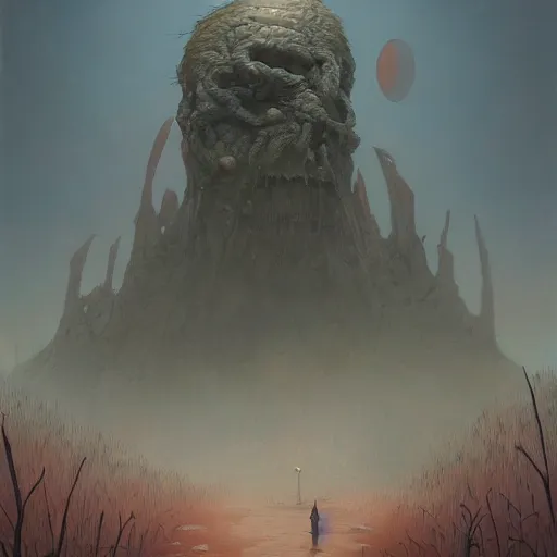 Image similar to end of the world, horror, loony toons style, illustrated by zdzisław Beksiński and greg rutkowski., Trending on artstation, artstationHD, artstationHQ, 4k, 8k