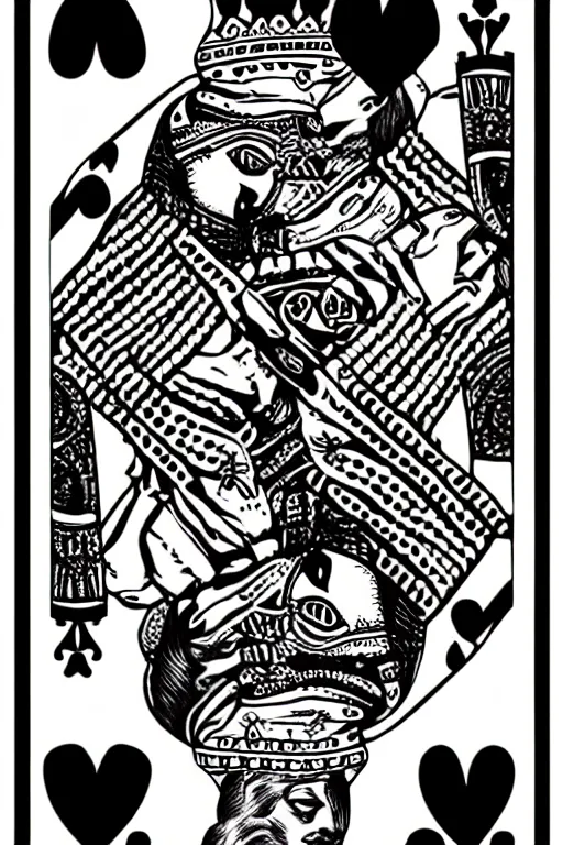 Image similar to king of hearts playing card design, realism, concept art