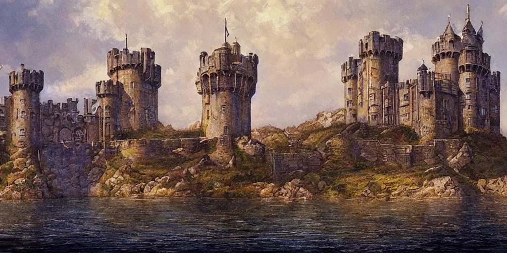 Image similar to the # splafluted castle by james gurney