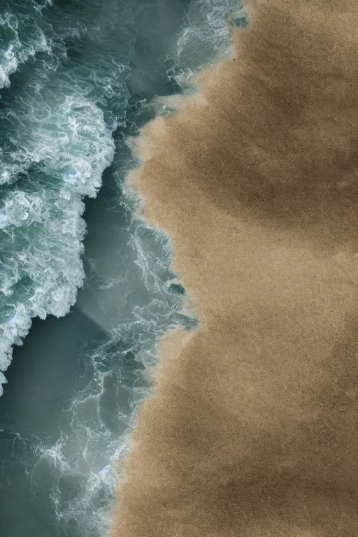 Image similar to wide angle shot of river delta and sea waves by hiroshi yoshida, roger deakins, turner, rothko, full height fluid simulation in houdini, hyperrealism, highlands landscape, matte painting, unknown pleasures, top view, graphic design, trending on artstation, 8 k very high detail, concept art, rendered in octane