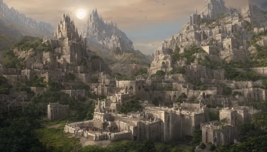 Minas Tirith, the City of Kings! : r/blender