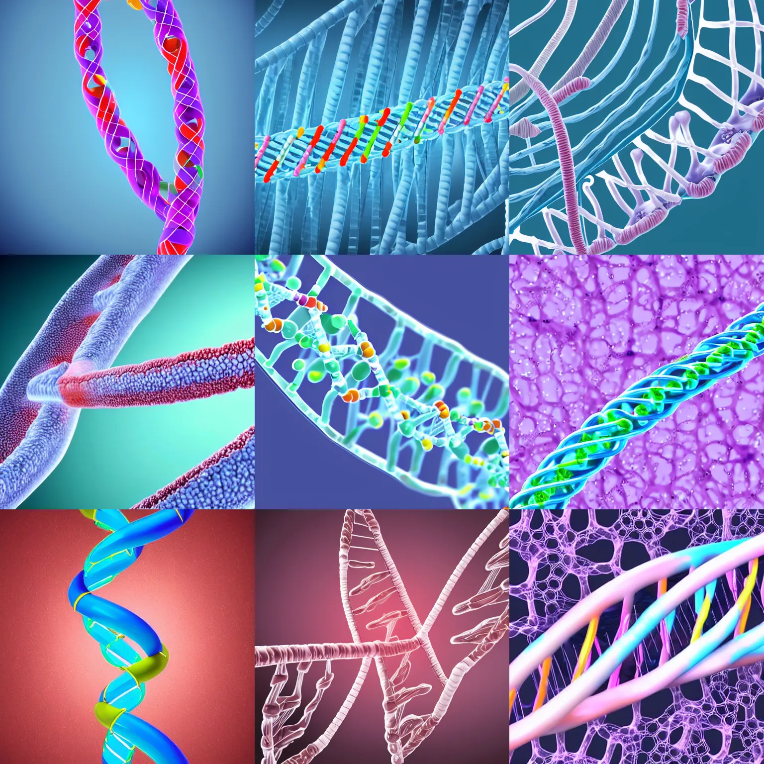 Prompt: medical illustration of DNA,