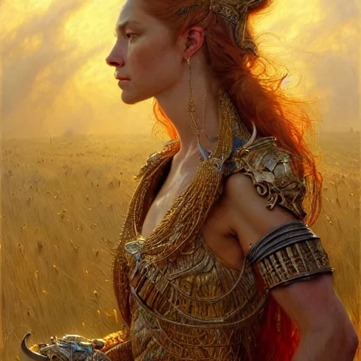 Image similar to highly detailed portrait of a majestic lioness queen in the form of a beautiful woman. d & d, art by donato giancola and ruan jia and carl larsson. trending on artstation, intricate details, energetic composition, golden ratio, concept art, illustration, elegant art