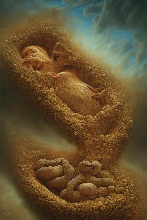 Image similar to intricate stunning highly detailed placenta, digital painting by agostino arrivabene and vladimir kush, surreal, ultra realistic, artstation