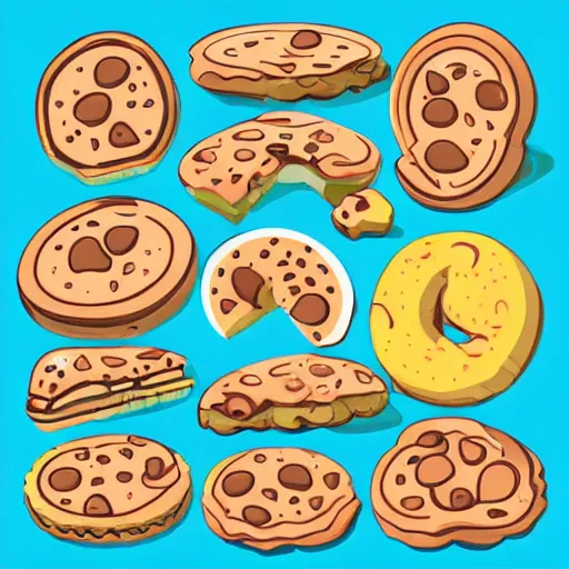 Prompt: a cute cookie, sticker, colorful, illustration, highly detailed, smooth and clean vector curves, no jagged lines, vector art, smooth
