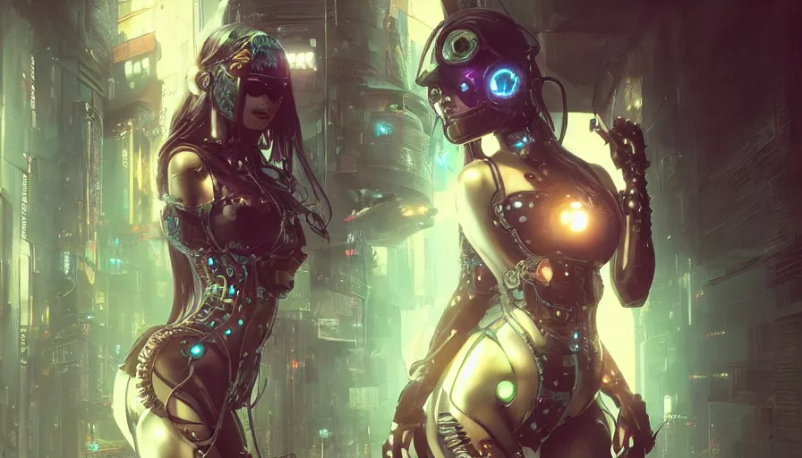 Image similar to contiousness, cyberpunk gorgeous goddess, neon, alterd carbon, mech suit, fibonacci, sweat drops, insane, intricate, highly detailed, digital painting, artstation, concept art, smooth, sharp focus, illustration, Unreal Engine 5, 8K, art by artgerm and greg rutkowski and alphonse mucha