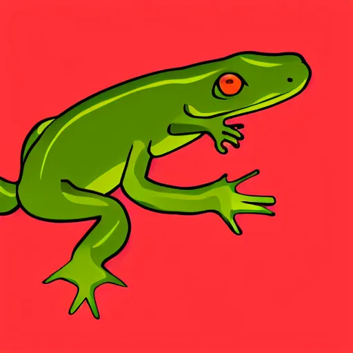 Prompt: vector image of a salamander, clean, iconic, simple, artstation, white background, western