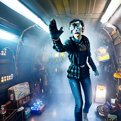 Image similar to film still of mary elizabeth winstead in ready player one 2 ( 2 0 2 4 )