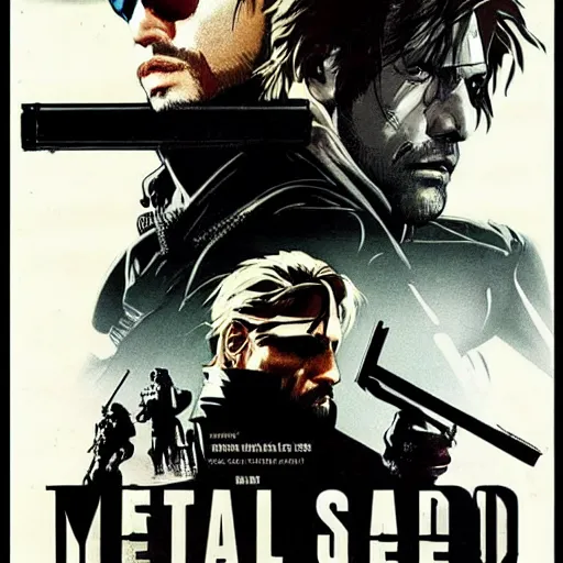 Prompt: poster for metal gear the movie 1 9 8 7