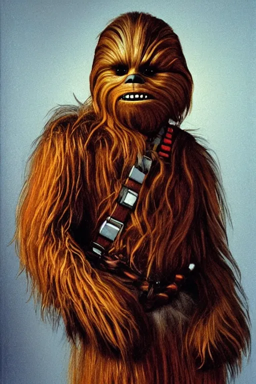 Image similar to Chewbacca painted by Caravaggio