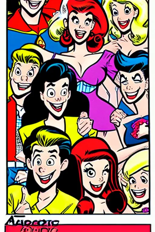 Image similar to archie comics, in the style of dan decarlo, as drawn by dan decarlo for archie comics,
