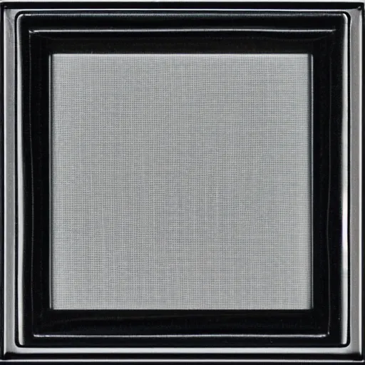 Image similar to filled square canvas of the blackest black ink by karl gerstner, solid color, full frame, 8 k scan, no border