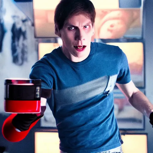 Image similar to Live Action Still of Jerma in Scott Pilgrim, real life, hyperrealistic, ultra realistic, realistic, highly detailed, epic, HD quality, 8k resolution, body and headshot, film still