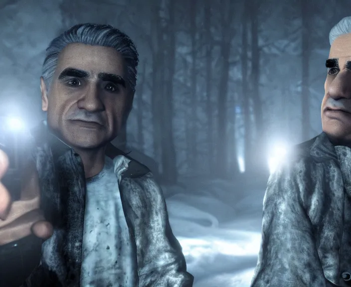 Image similar to screenshot of martin scorsese in until dawn ( 2 0 1 5 ), ps 5, 4 k, hi - res