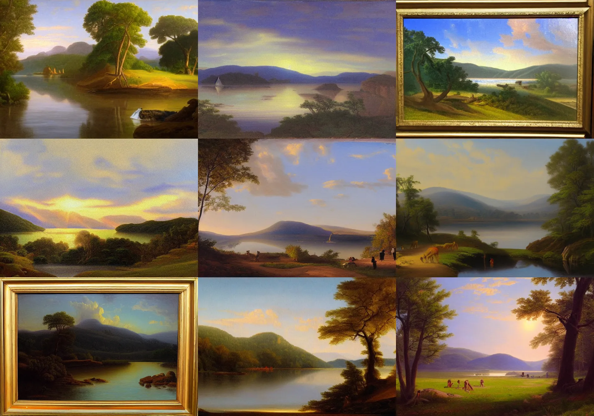 Prompt: painting in the style of hudson river school