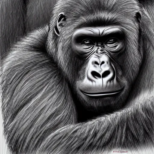 Image similar to gorilla sketches by aaron blaise