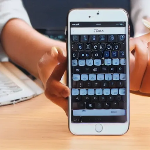 Prompt: an iphone keyboard that accurately gets what you're trying to type without changing what you already had written correctly