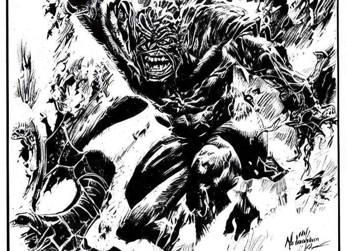 Image similar to green goblin illustration by mike ploog