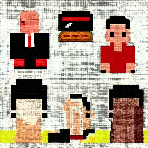 Image similar to sopranos video game, pixel art, top down