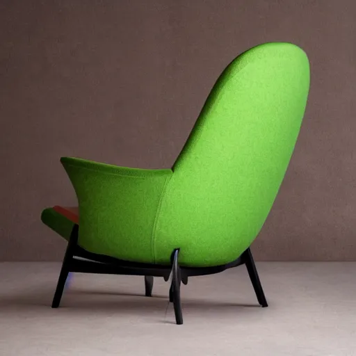 Prompt: armchair in the shape of an avocado