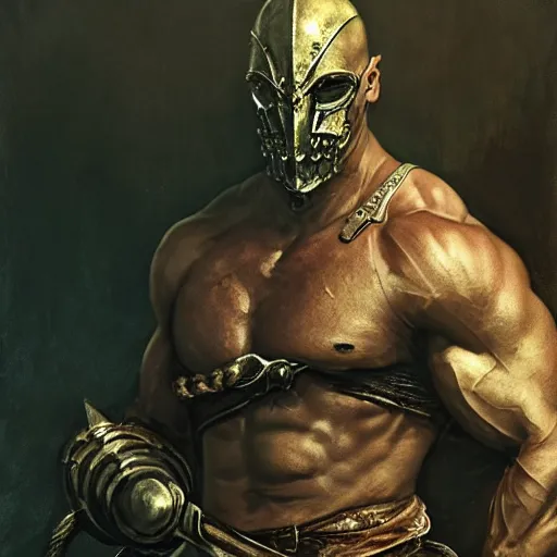 handsome portrait of spartan - leonidas bodybuilder