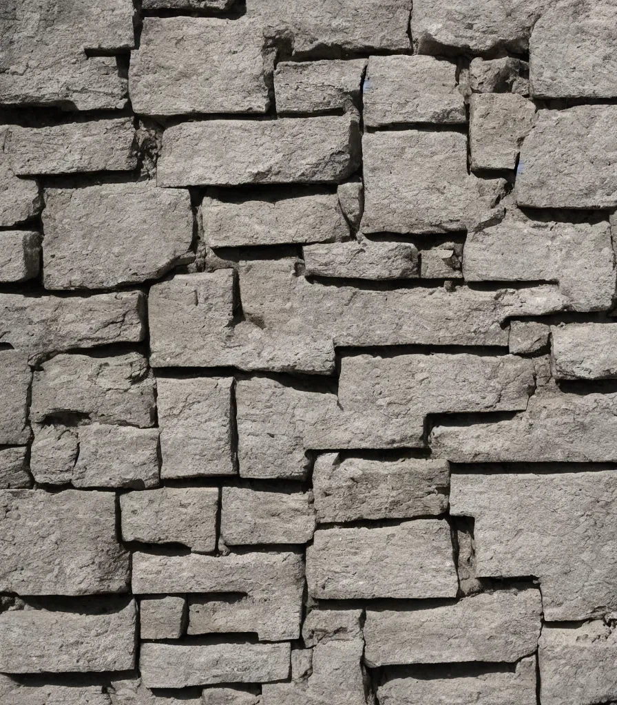 Image similar to aged stone with rectangular cut openings that look like alphabet