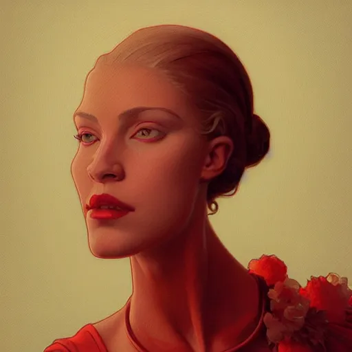 Prompt: portrait woman, homer simpson, trojan, red trees, intricate, elegant, highly detailed, digital painting, artstation, concept art, smooth, sharp focus, illustration, art by artgerm and greg rutkowski and alphonse mucha and william - adolphe bouguereau