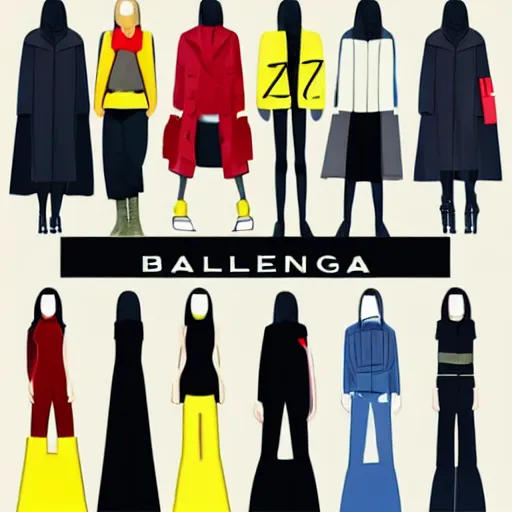 Image similar to balenciaga vetements fashion influencer character minimalistic illustration. popular on pixiv