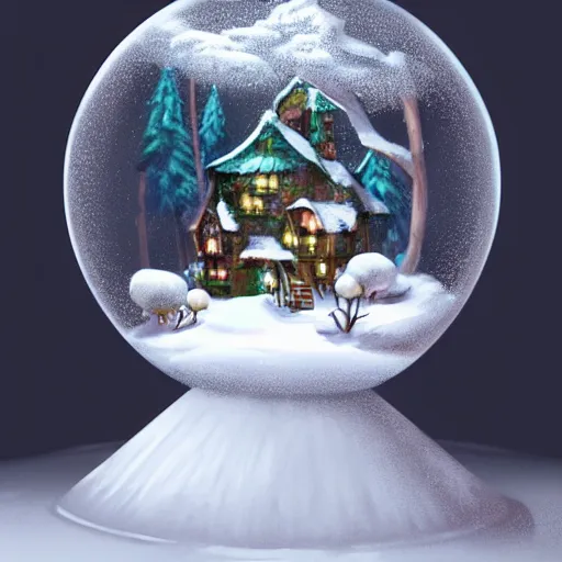 Image similar to a snow globe, made by Stanley Artgerm Lau, WLOP, Rossdraws, ArtStation, CGSociety, concept art, cgsociety, octane render, trending on artstation, artstationHD, artstationHQ, unreal engine, 4k, 8k,