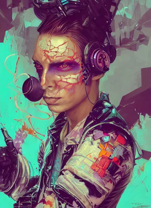 Image similar to beautiful portrait of Lofi cyberpunk Gengar, by Tristan Eaton, Stanley Artgermm, Tom Bagshaw, Greg Rutkowski, Carne Griffiths. trending on DeviantArt, face enhance, hyper detailed, trending on Artstation, 8k, masterpiece, graffiti paint, fine detail, full of color, intricate detail, golden ratio illustration