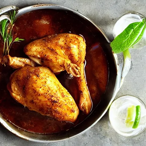 Image similar to chicken with rum and coke