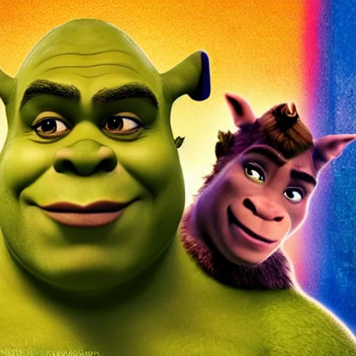 Prompt: poster for shrek 5, cinematic, highly detailed, clear focus, dramatic