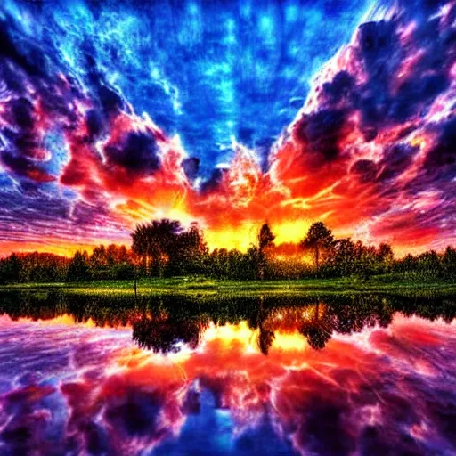 Image similar to Magic Cathedral in the clouds at sunset colorful beautiful heavenly HDR Photorealistic