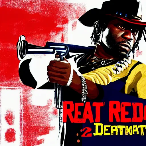 Prompt: Chief Keef in red dead redemption 2 4K quality digital art