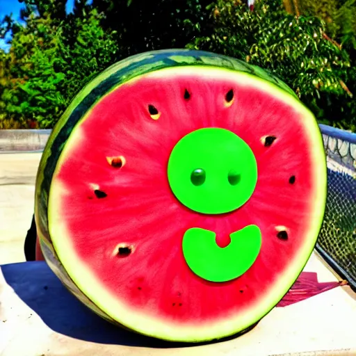 Prompt: watermelon alien