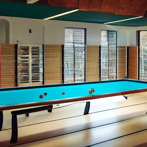 Image similar to poolrooms, liminal space,