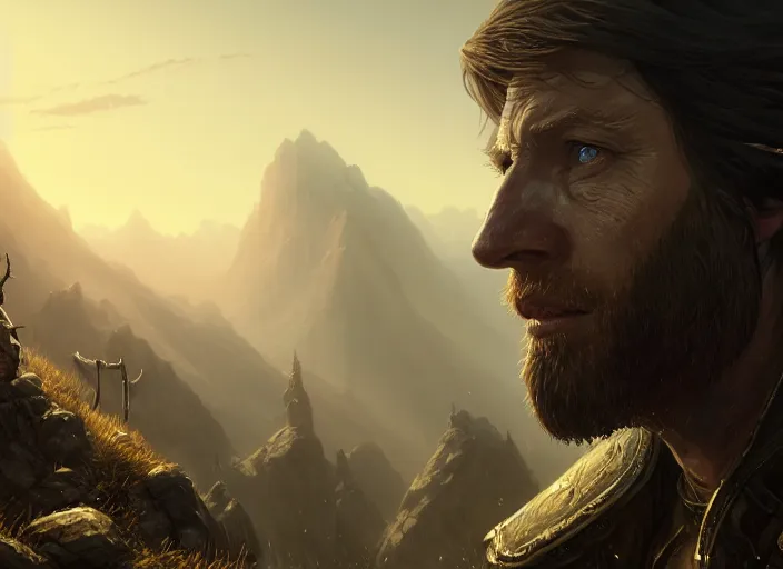 Prompt: highly detailed portrait of joel berghult, in skyrim, stephen bliss, 8 k, unreal engine, fantasy art by greg rutkowski, loish, rhads, ferdinand knab, makoto shinkai and lois van baarle, ilya kuvshinov, rossdraws, tom bagshaw, global illumination, radiant light, detailed and intricate environment