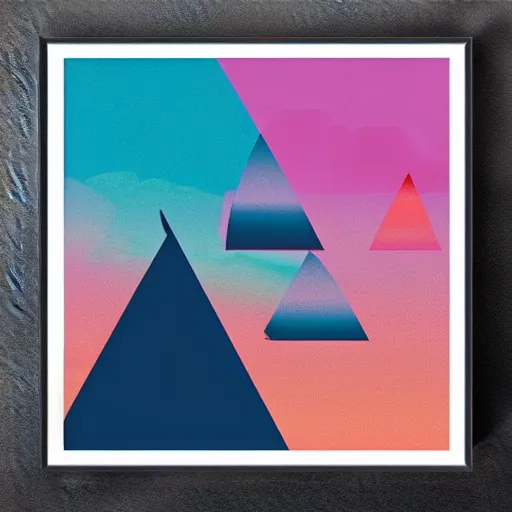 Image similar to tycho chillwave geometric posterpunk printcore