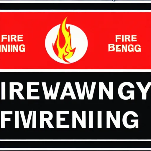 Image similar to fire warning label