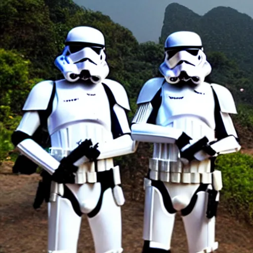 Image similar to stormtroopers on holiday in thailand