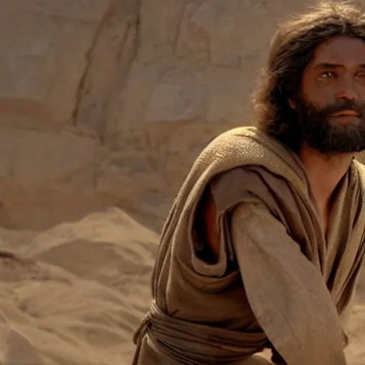 Image similar to a film still of abel ( from the bible ) in star wars 1 9 7 7, realistic, photorealistic