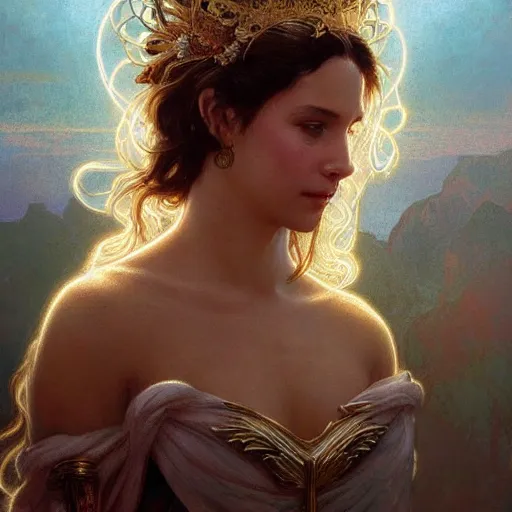 Prompt: Paul Rudd as goddess of hope, elpis, light hair, greek, happiness, intricate, elegant, ethereal, highly detailed, digital painting, artstation, concept art, smooth, sharp focus, illustration, art by artgerm and greg rutkowski and alphonse mucha