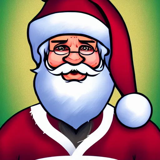 Image similar to gangster santa claus, digital art