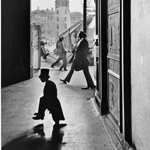 Image similar to the decisive mint, by henri cartier bresson,