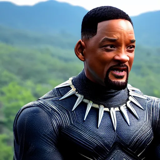 Image similar to Will Smith as Black panther 4K detail