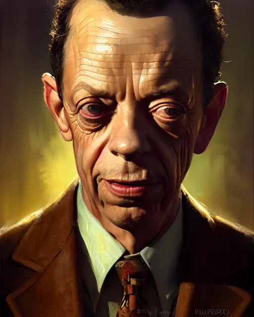 Image similar to portrait of don knotts, crime character portrait, ultra realistic, concept art, intricate details, highly detailed by greg rutkowski, gaston bussiere, craig mullins, simon bisley