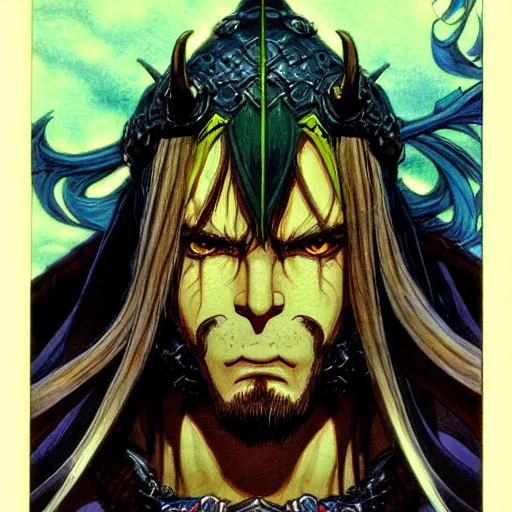 Image similar to prompt : portrait of warcraft character painted in miyazaki color style drawn by katsuhiro otomo and takato yamamoto, inspired by fables, china doll face, smooth face feature, intricate oil painting, high detail, sharp high detail, manga and anime 2 0 0 0