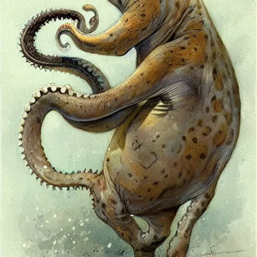 Image similar to ( ( ( ( ( 🐆🐙🥑. muted colors. ) ) ) ) ) by jean - baptiste monge!!!!!!!!!!!!!!!!!!!!!!!!!!!