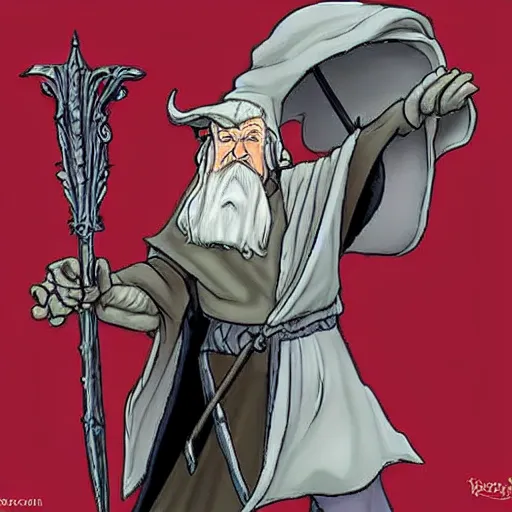 Prompt: Gandalf as a bodybuilder